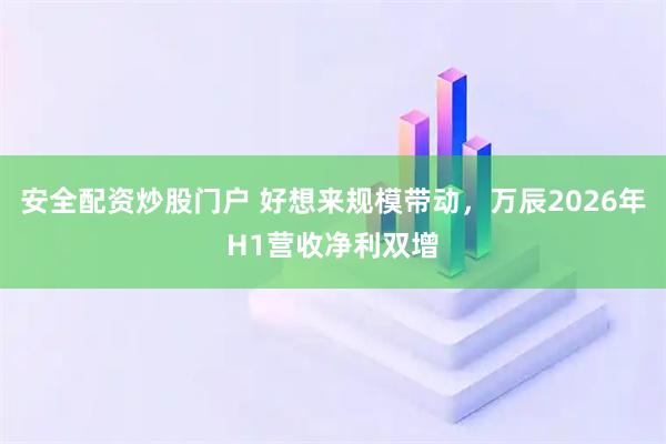 安全配资炒股门户 好想来规模带动，万辰2026年H1营收净利双增